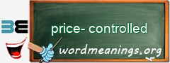 WordMeaning blackboard for price-controlled